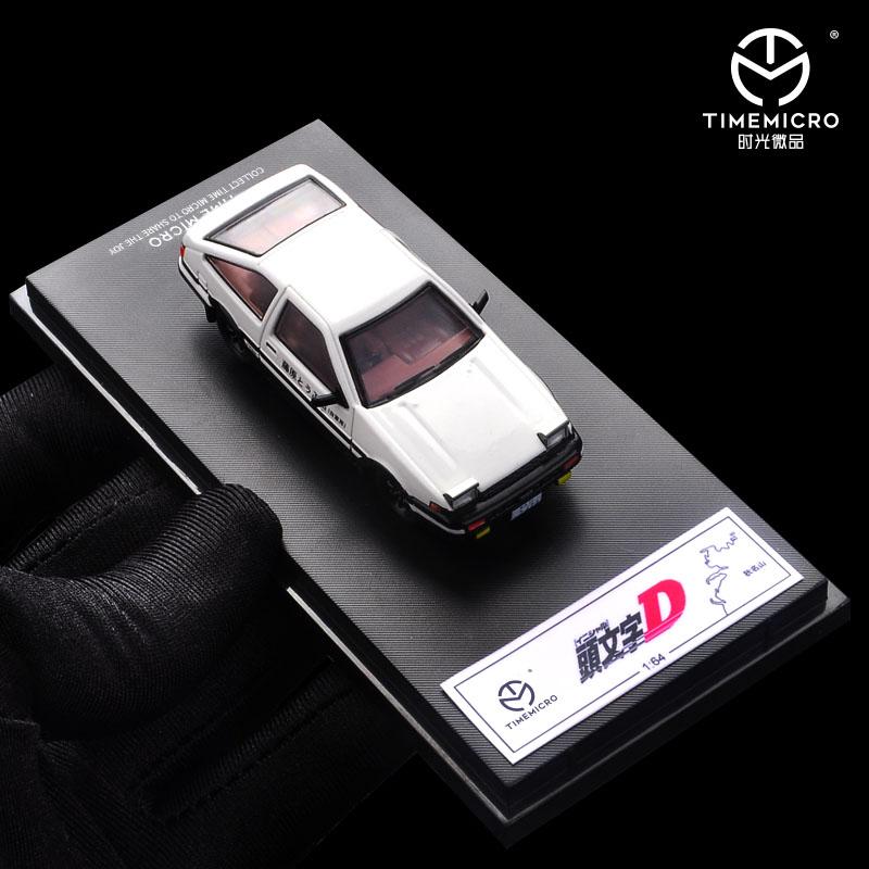 TIME MICRO 1:64 Initial D tofu Shop AE86 Model Car,Simulation Alloy Car Model for Collection& Display & Gift
