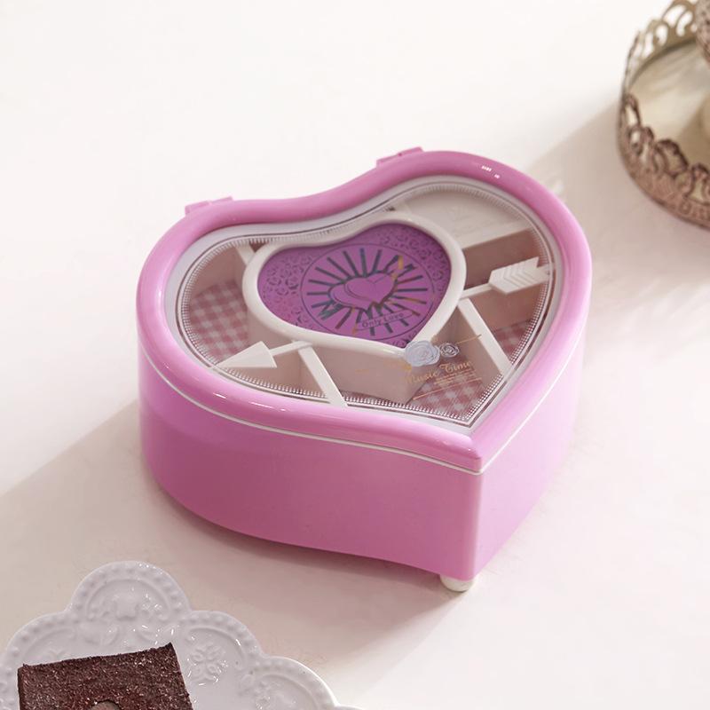 Heart Shaped Rotating Ballerina Music Box  Ballet Dancer Rotating Melody Box Girls Birthday Valentines Princess Gift