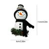 Wooden Wall Hanging Ornament Cartoon Christmas Tree Pendant Christmas Snowman Doll  Home