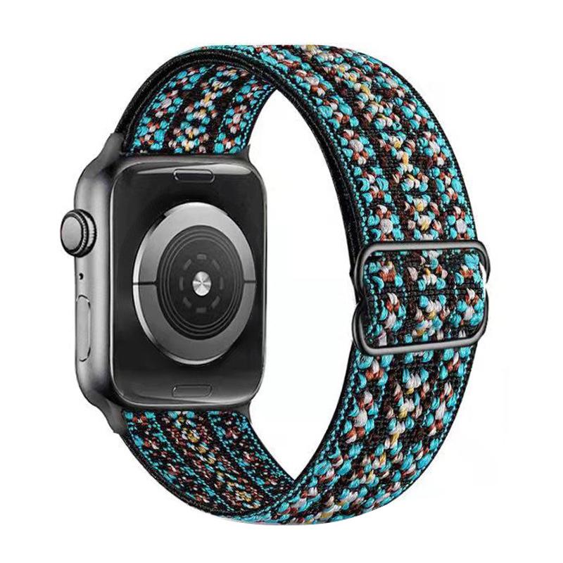 10 Stück Kompatibel mit Apple Watch Armband 38 40 41mm 42 44 45 49mm Nylon Elastisches Geflochtenes Armband für iWatch Ultra/8/7/6/5/4/3/2/1/SE