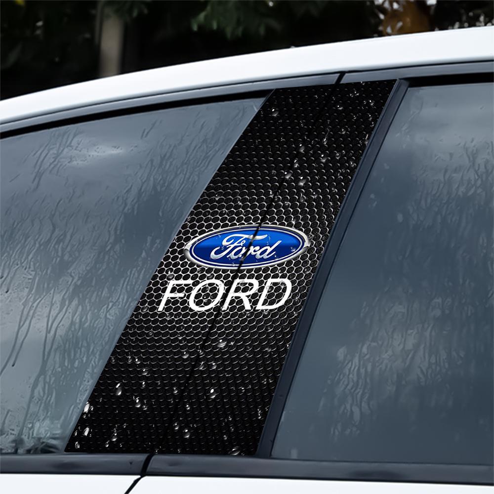 TQ0122pcs Car Emblem Vinyl waterproof DIY Car Door Post Stickers For Ford mustang Focus 2 3 mondeo mk3 f150 fusion Ranger Accessories