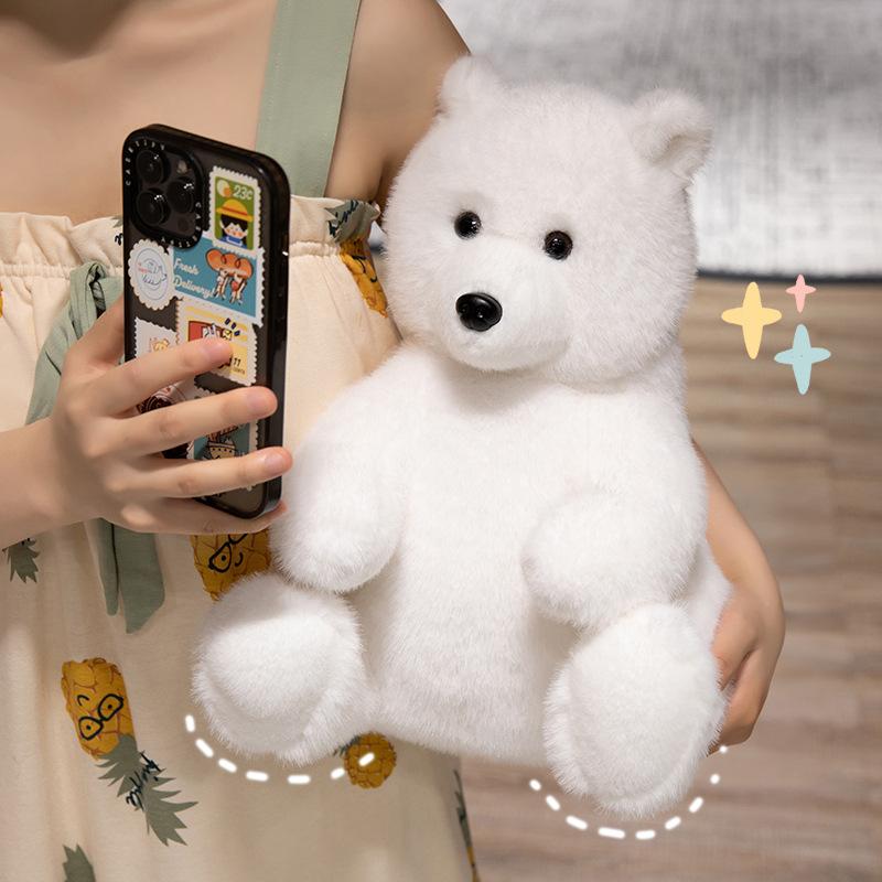 Geometric Simulation Bear Doll Black Bear Doll Cartoon Brown Bear Plush Toy White Bear Polar Bear Doll