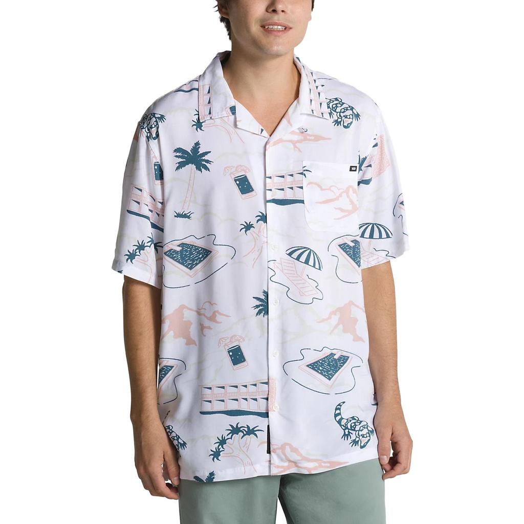 Vans Scenic Shirts Men's White Lapel Moderate Other VN0007X5WHT