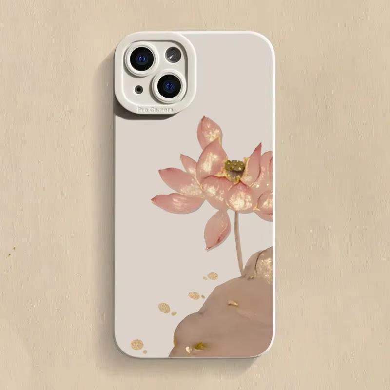 Minimalist Pink Hibiscus Flower Phone Case For Samsung Galaxy S25 S24 S23 S22 Ultra S21 Plus S20 FE A55 A54 A35 A15 Cover
