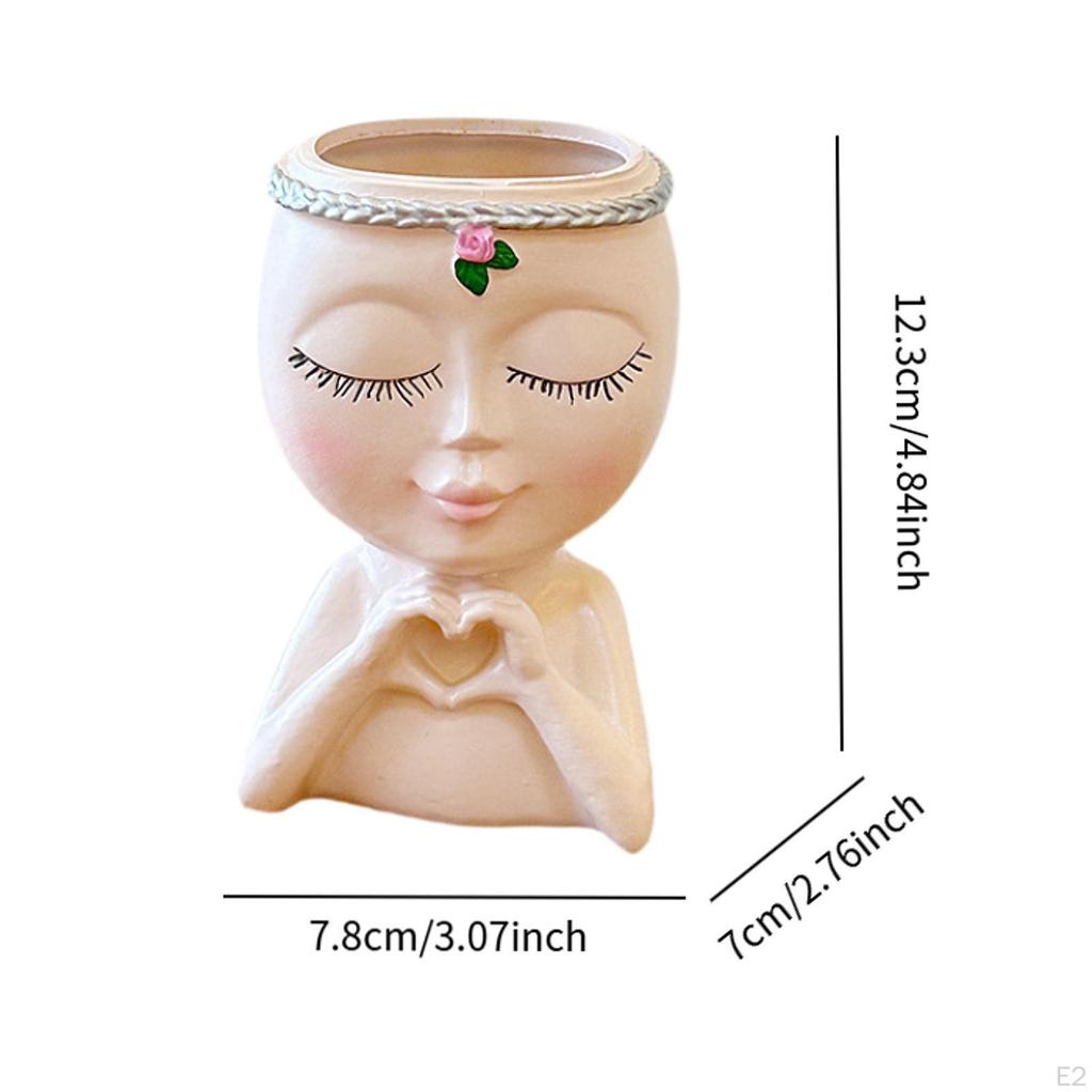 Girl Pen Holder Decorative Item Gift Functional Desk Storage Makeup Brush Container for Bedroom