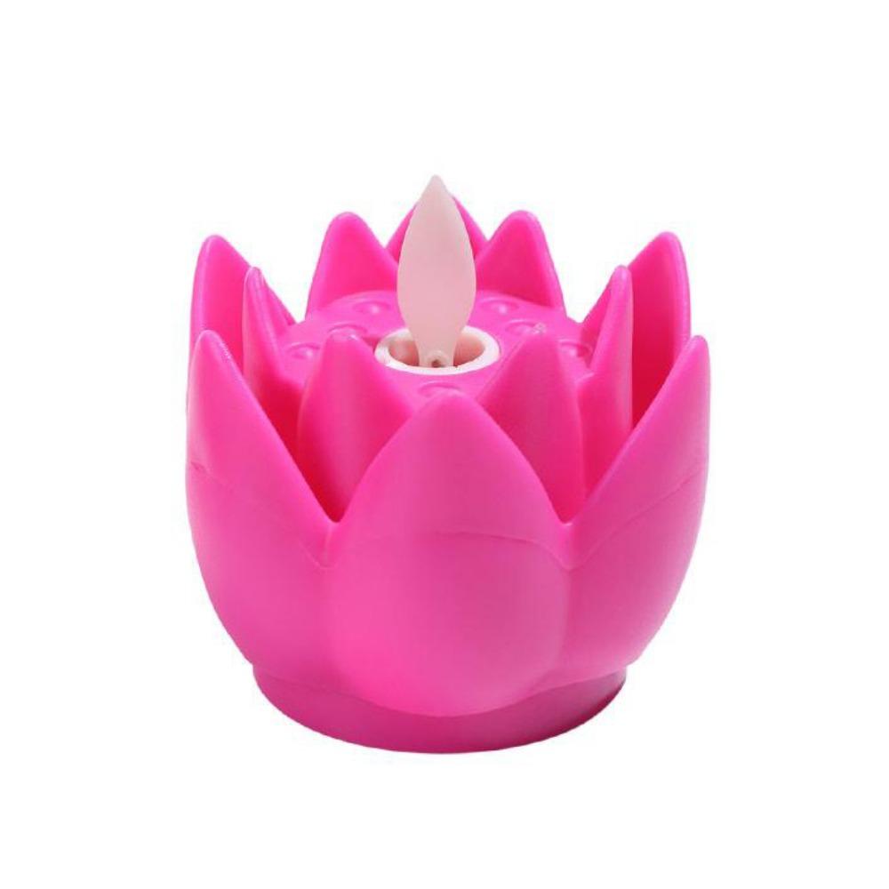 Plastic Lotus Lamp Creative Electronic Candle Lamp LED Night Light  Child Holiday Gift