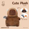 Spooky Capybara Soft Plaything Pumpkin Robber Intresting Plushie Comical Robbery Doggy Dozing Cushion Disassemble Accessory Celebration Prop