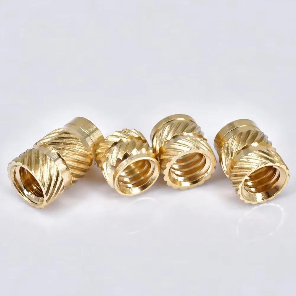 50Pcs Double Twill Embedment Nuts Knurled Thread 3D Printer Accossory New Brass Insert Nut
