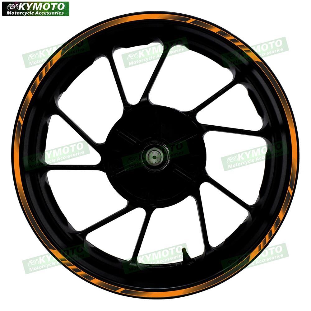 Universal 17 Inch Motorcycle Accessories Front and Rear Wheel Stickers Decorative Waterproof Reflective Wheel Rim Stickers