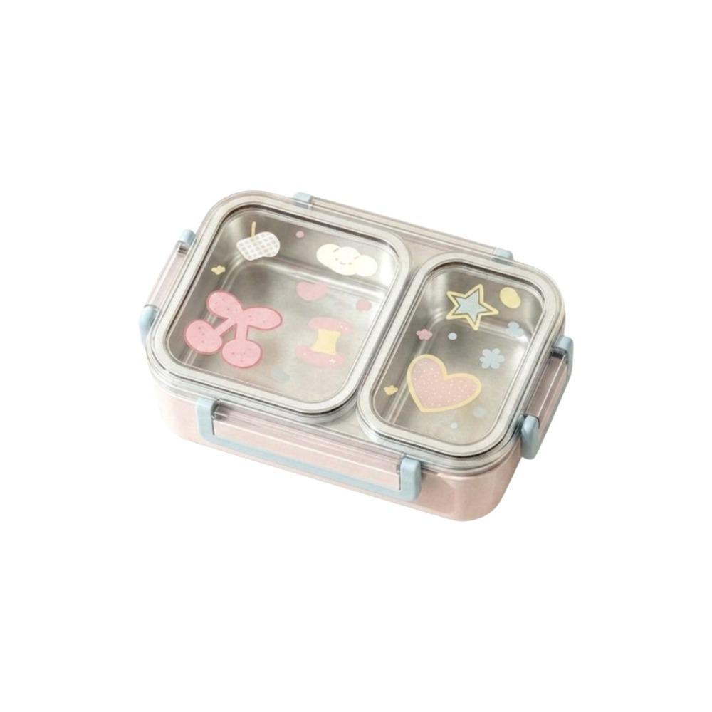 Airtight Food Storage Container 2/3 Grids Insulated Lunch Box Stainless Steel Lunch Box Students