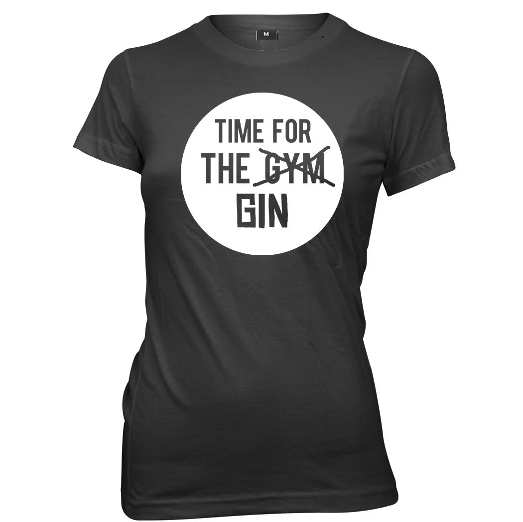 Time For The Gin womens Ladies Funny Slogan T-shirt 3XL