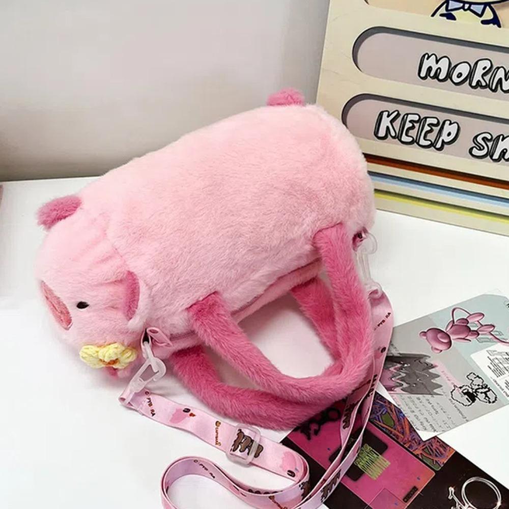 Soft Capybara Bucket Bag Korean Style Cartoon Animal Handbag Gift Panda Crossbody Bag  Work
