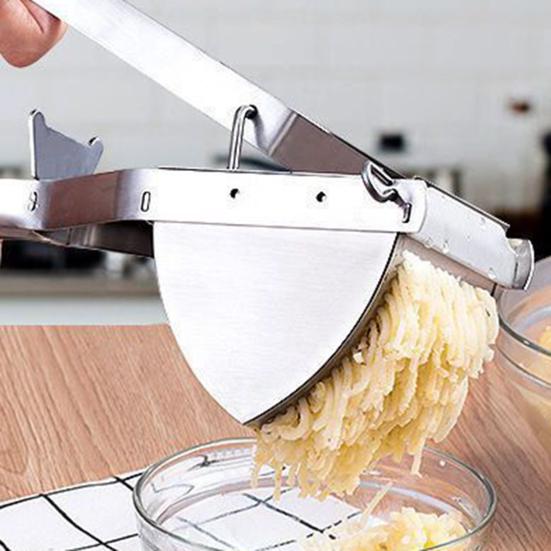 Stainless Steel Potato Ricer Heavy-Duty Masher for Food Vegetables Dishwasher Safe Essential Kitchen Tool for Smooth Puree & Mashed Potatoes