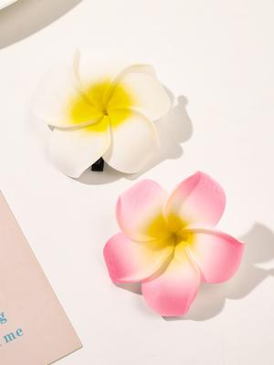 2 Pcs Flower Hair Claw Clips,Strong Hold Nonslip,Hawaiian,Cute Hair Clips,Banana Clip,Accessories for Women Girls Holiday Gifts