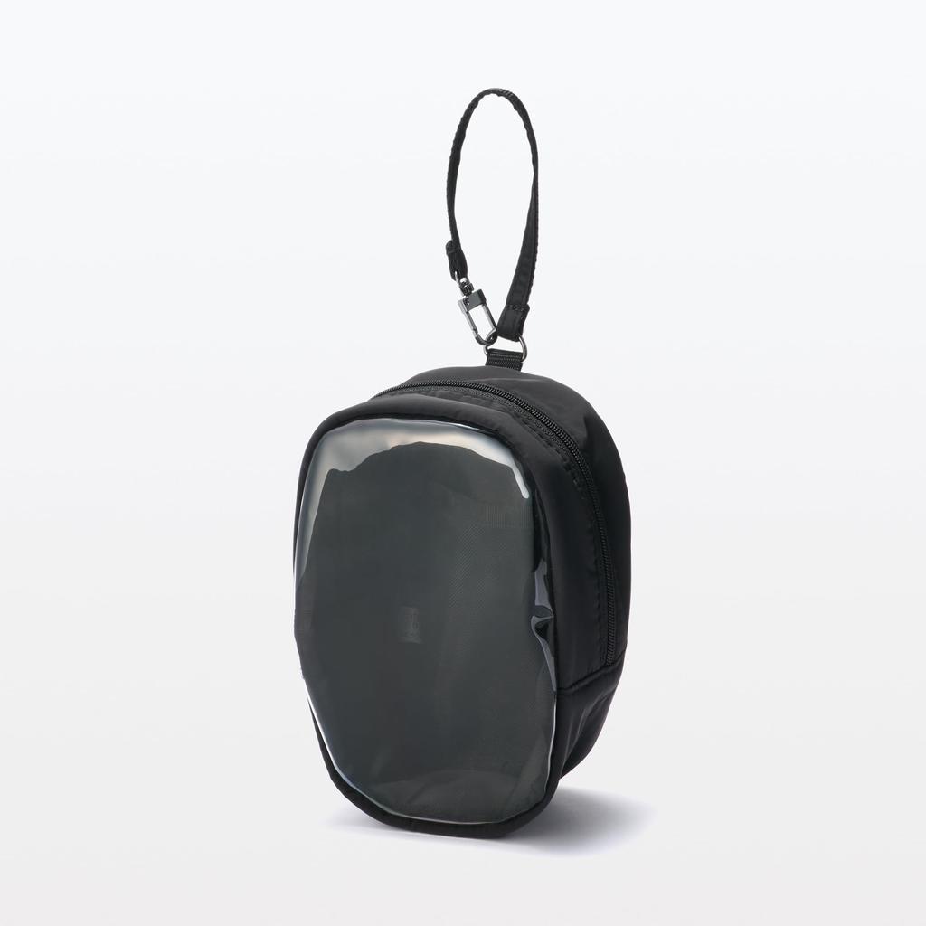 MUJI Hanging Collection 110mm X 160mm X 70mm NDG13A3A Pouch, Black, Approx. (W) (H) (D),