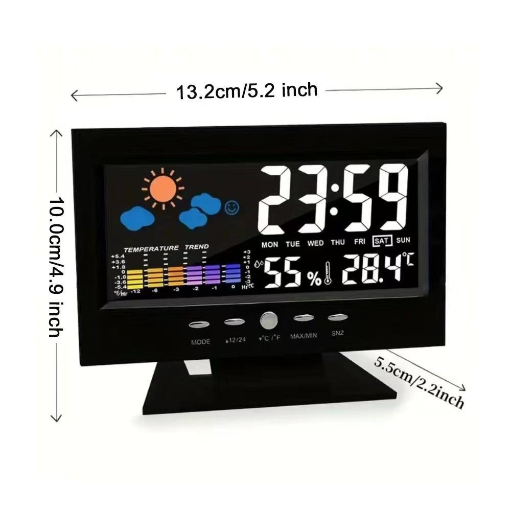 Smart Weather Forecast Electronic Alarm Clock Student-specific Swing Table Wanli Digital Clock Smart Alarm Clock