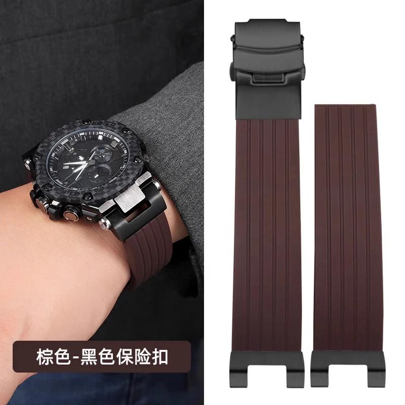 

Серія GST Для годинника Casio G-Shock ремінець силіконовий GST-W300 GST-400G GST-B100 S100D/S110D металевий адаптер гумовий ремінець для годинника Браслет 22mm