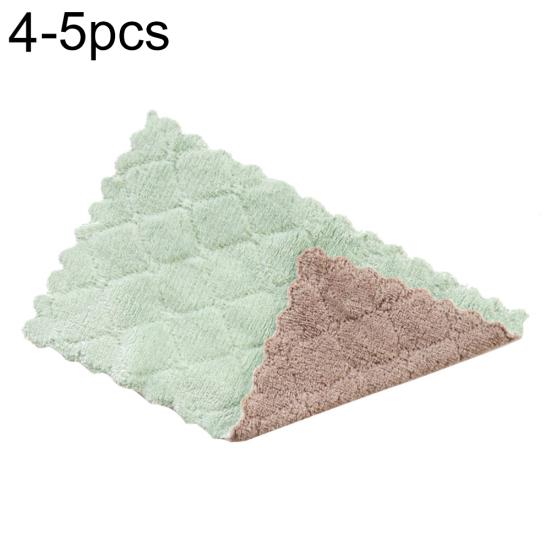 Asciugamano per la pulizia del panno per la pulizia del lavaggio dei piatti da cucina assorbente dell'acqua da 5 pezzi su entrambi i lati