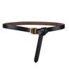 Fashionable Pure Leather Waist Belt For Women With D Buck Fastener For Dress Decoration