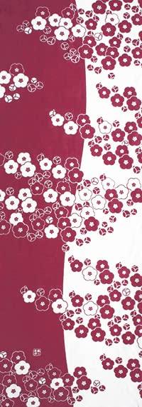 

Dyeing Anbo Hand Towel Pattern Authentic Dyed Cotton Tokuoka Made in Japan 35cm x 100cm Peach Wine 100% винный