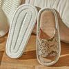 Linen slippers women's summer retro indoor home flooring spring and autumn thick-bottomed fabric cotton and linen slippers four seasons men