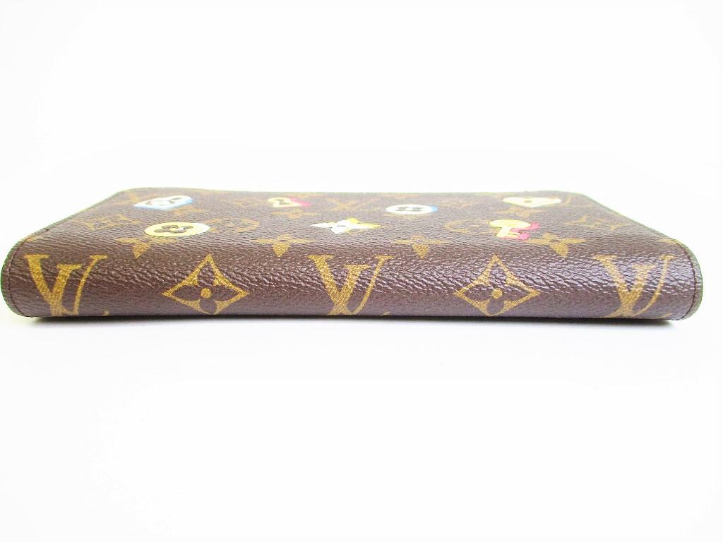 Authentisches LOUIS VUITTON Monogramm Love Lock Leder Runder Reißverschluss Zippy Portemonnaie #7763 Generalüberholt