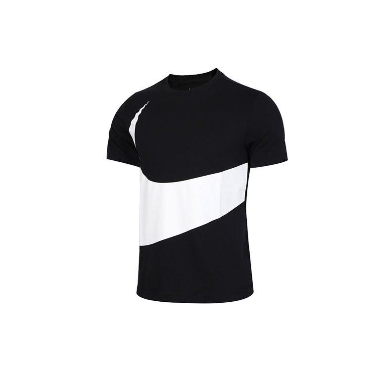 Nike T Shirts Men's Black Crew Neck Moderate Straight Fit CW4305-010