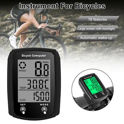 Bicycle Computer Digital Clock Speedometer Thermometer Bike Odometer Speed Meter Tester On Handbar Instrument Cluster Waterproof