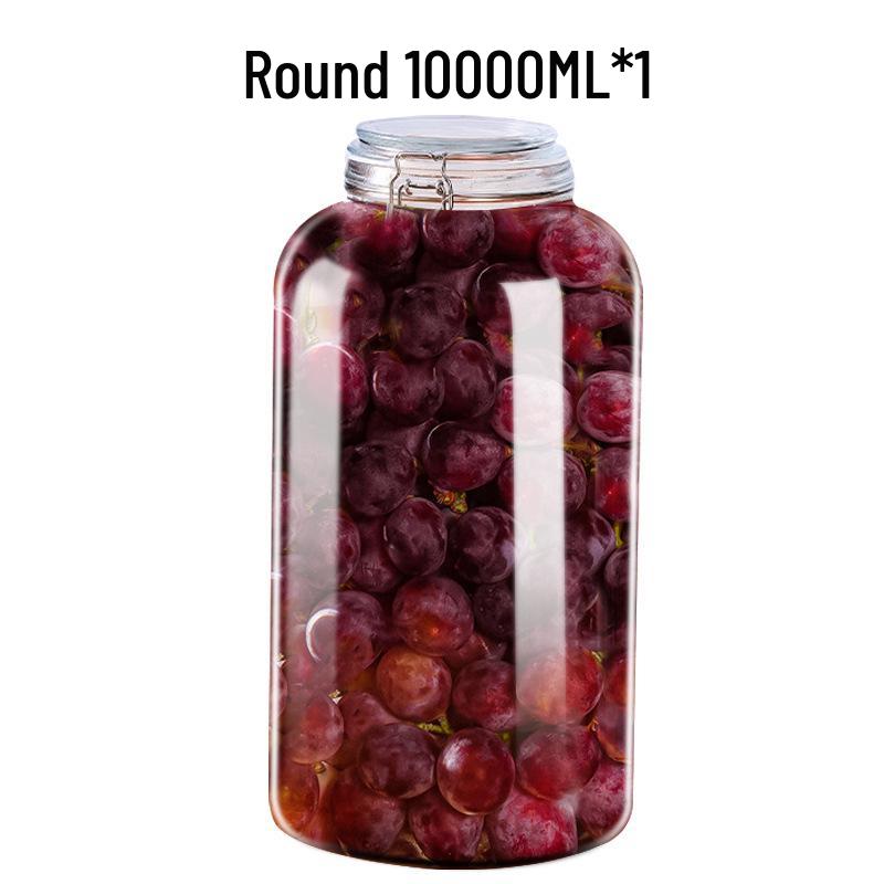 Transparent Glass Sealable Food Storage Jar & Pickling Crock