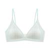 Girl Floral French Triangle Cup Underwear B Smooth Mesh Big Chest Small Non-empty Cup Anti-sagging Bra Women
