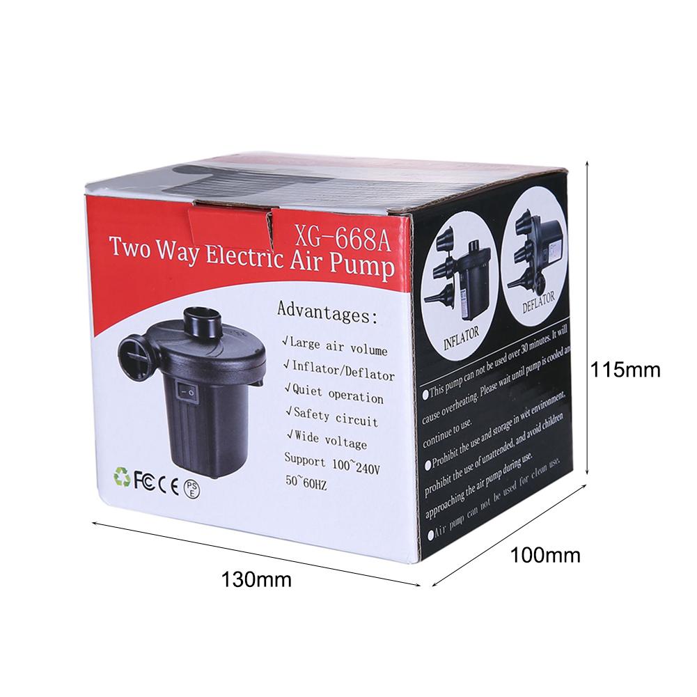 2 In 1 Inflatable Pump Quick-Fill Air Extraction Pump with Nozzles Household Lightweight Multipurpose for Mattress Swimming Pool