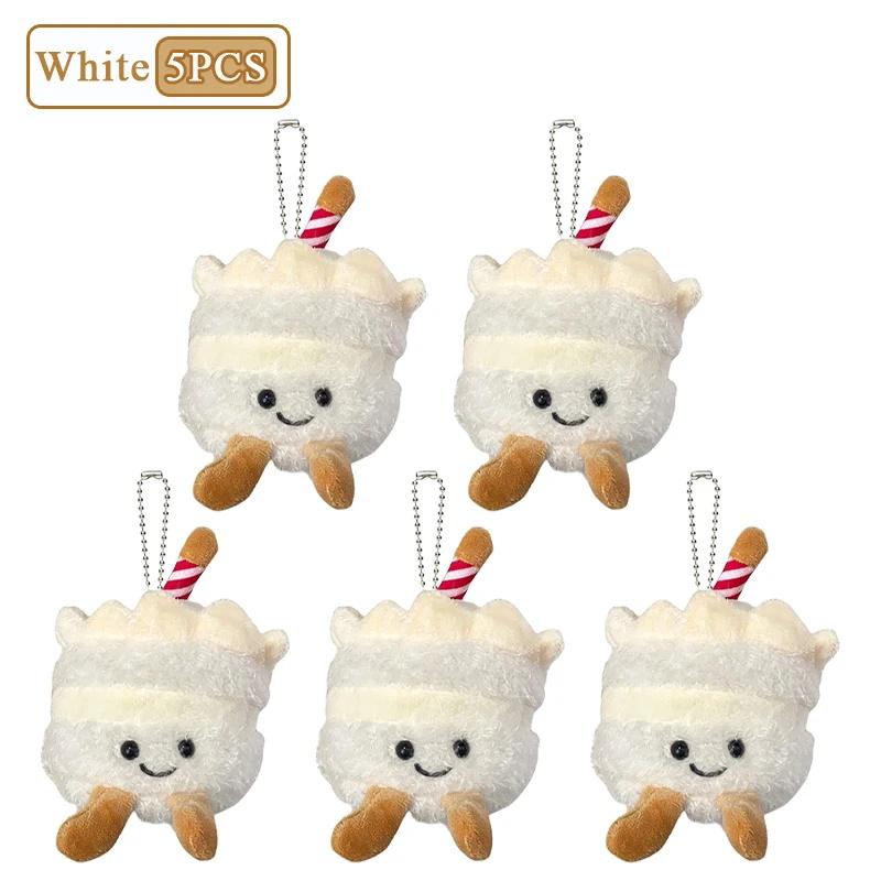 1-10 Piezas Llavero de Pastel de Peluche Lindo Regalo de Cumpleaños Realista Muñeco de Peluche Suave Decoración para Niñas Niños Recuerdos de Fiesta Decoración para el Hogar del Coche