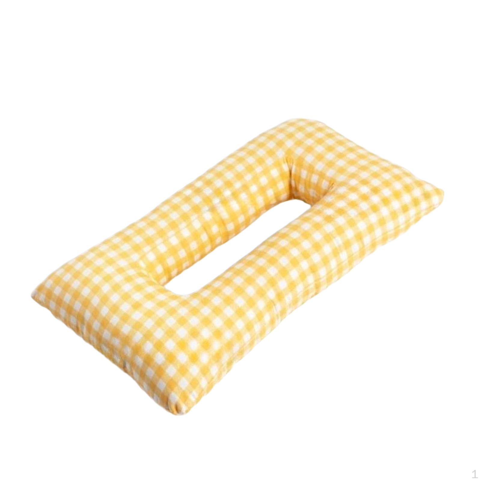 

Ear Piercing Pillow Guard Machine Washable Rectangle with Hole Neck Support жовтий