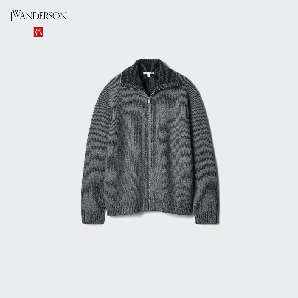 

Свитер Uniqlo Soupleyan в рубчик с застежкой-молнией по всей длине