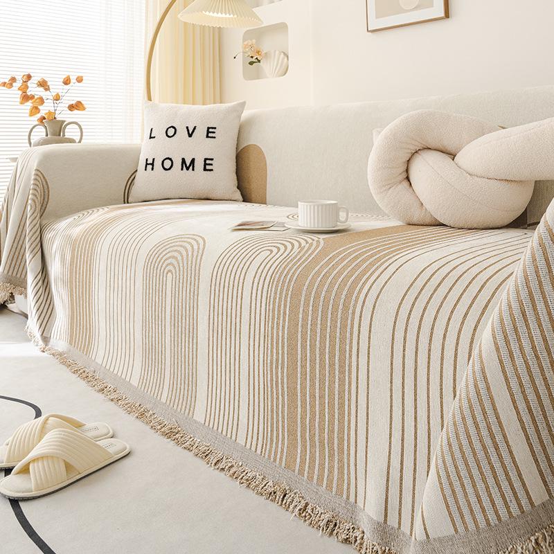 

Чехол на диван из шенилла «Четыре сезона» с защитой от царапин - Пыленепроницаемый, Универсальный размер, Цельный дизайн 130cm света кофе