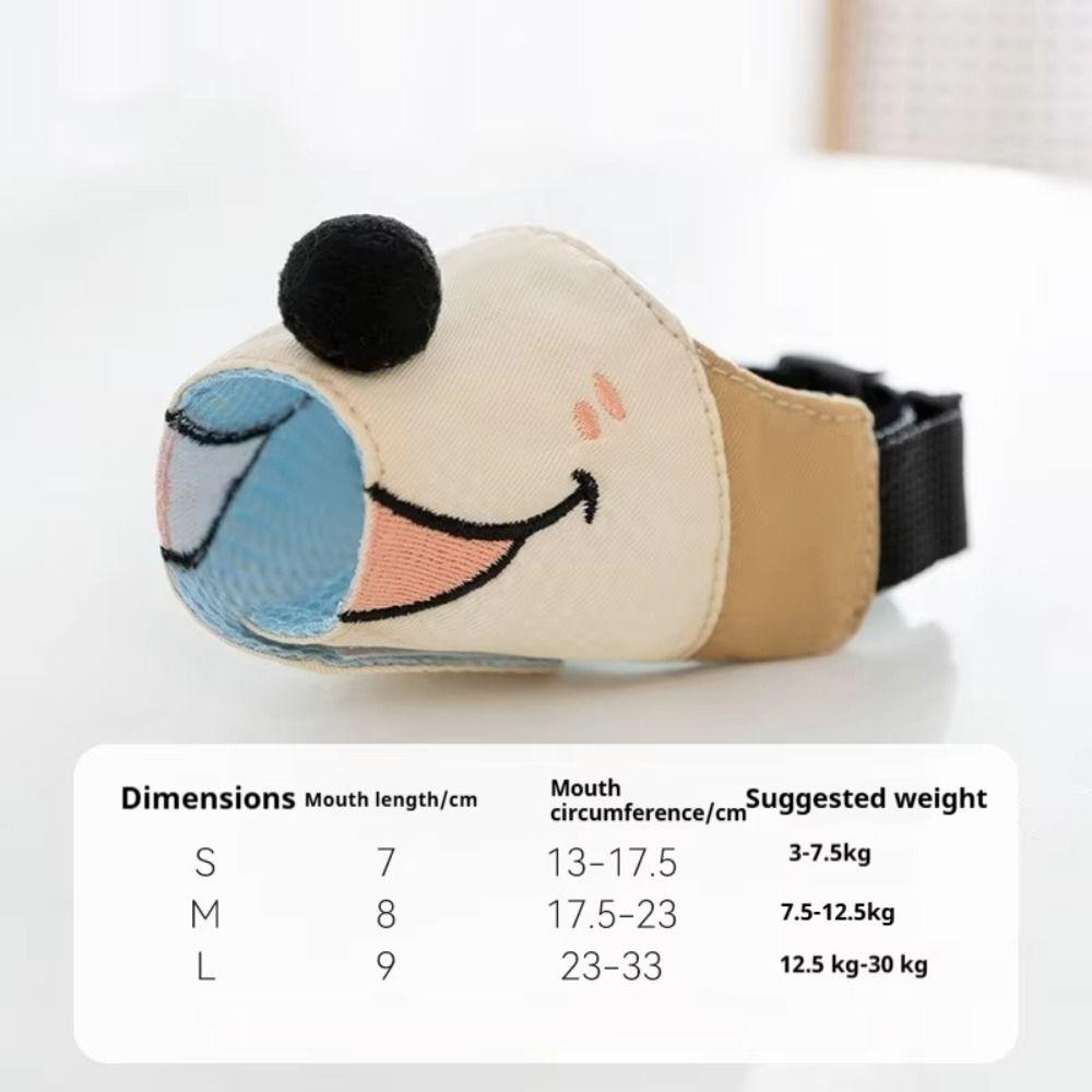 Adjustable Dog Mouth Mask Cute Dogs Mouth Cover Anti Bite Dogs Muzzles  Anti Stop Chewing