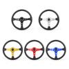 Deep Dish Corn Universal Racing PU Leather Steering Wheel 350mm 14inch Aluminum Alloy Auto Sport Drifting Steering Wheels 92mm