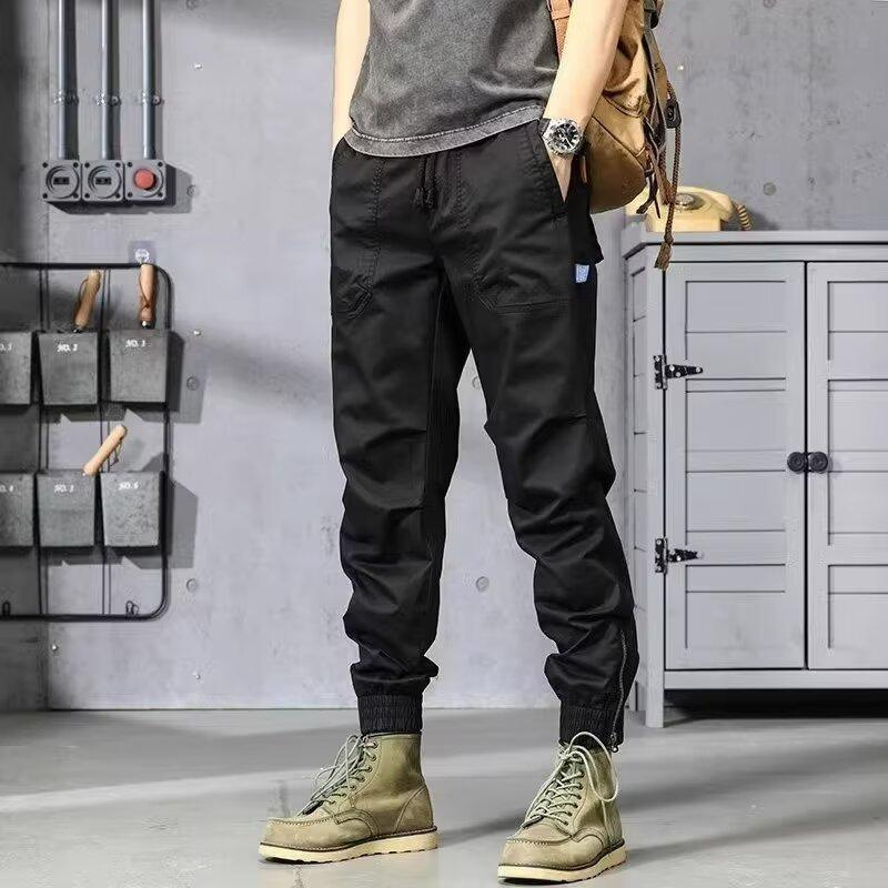 American Tooling Pants Men's Spring and Autumn New Trend Fashion Loose Casual Pants Loose Tied Nine-point Pants