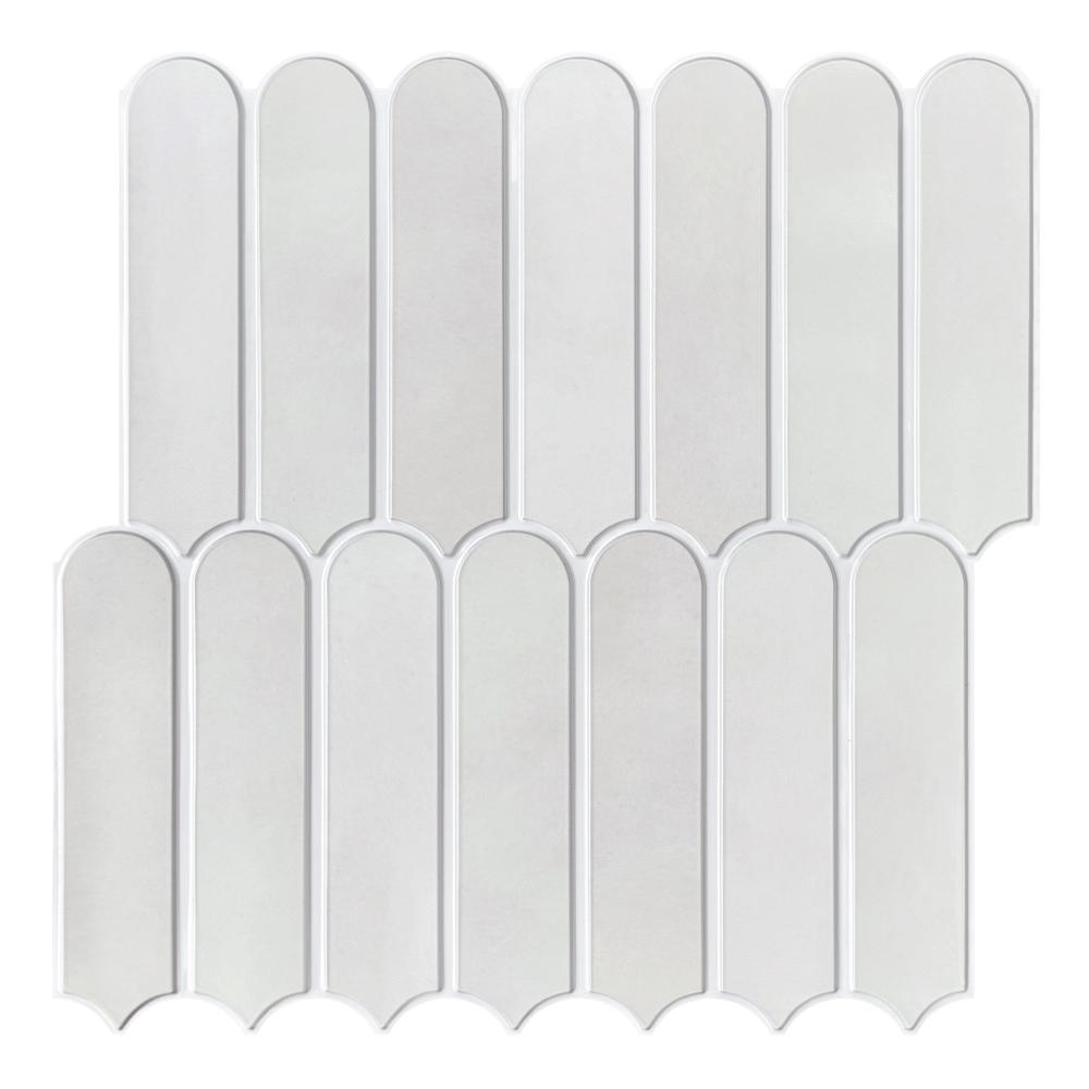 1/10pcs 3D Decorative Tile Stickers, 3D Fish Scale Textures, Matte 30cm x 30cm, Water and Mold Resistant, for Kitchen Bathroom W