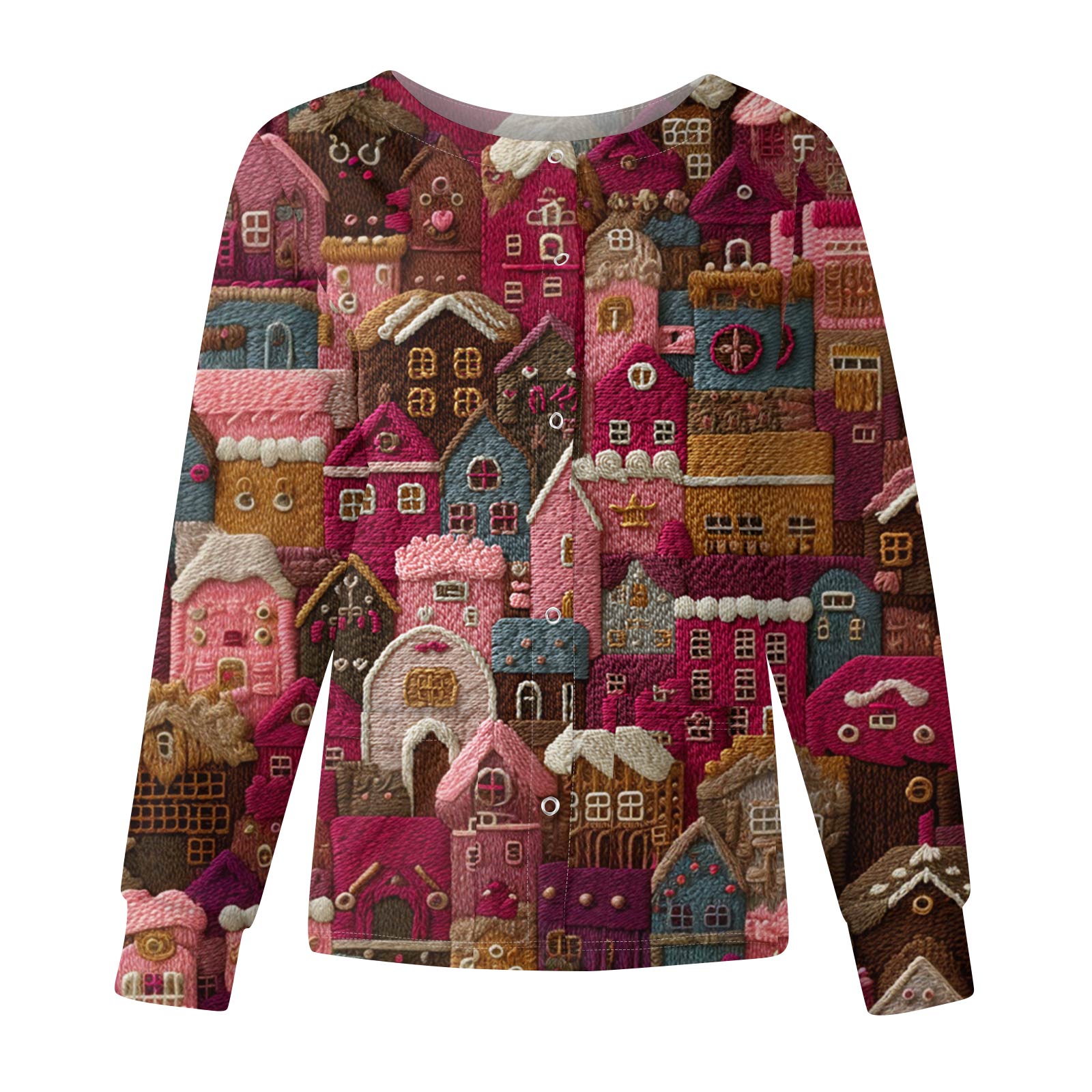 

Женская повседневная модная куртка с длинными рукавами и на одной пуговице с рождественским принтом XXXXXL