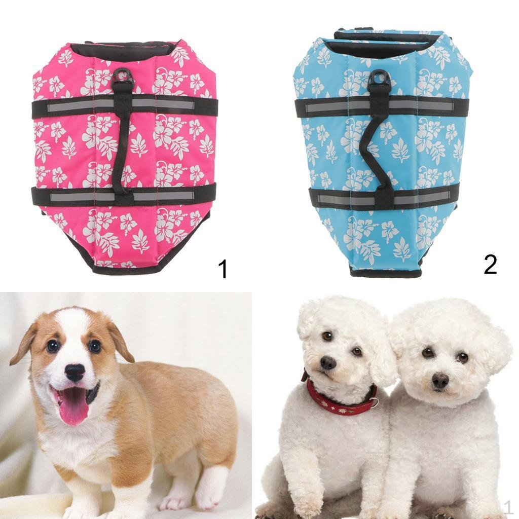 

Спасательные жилеты для собак среднего размера из ткани Оксфорд XS с розовым цветком