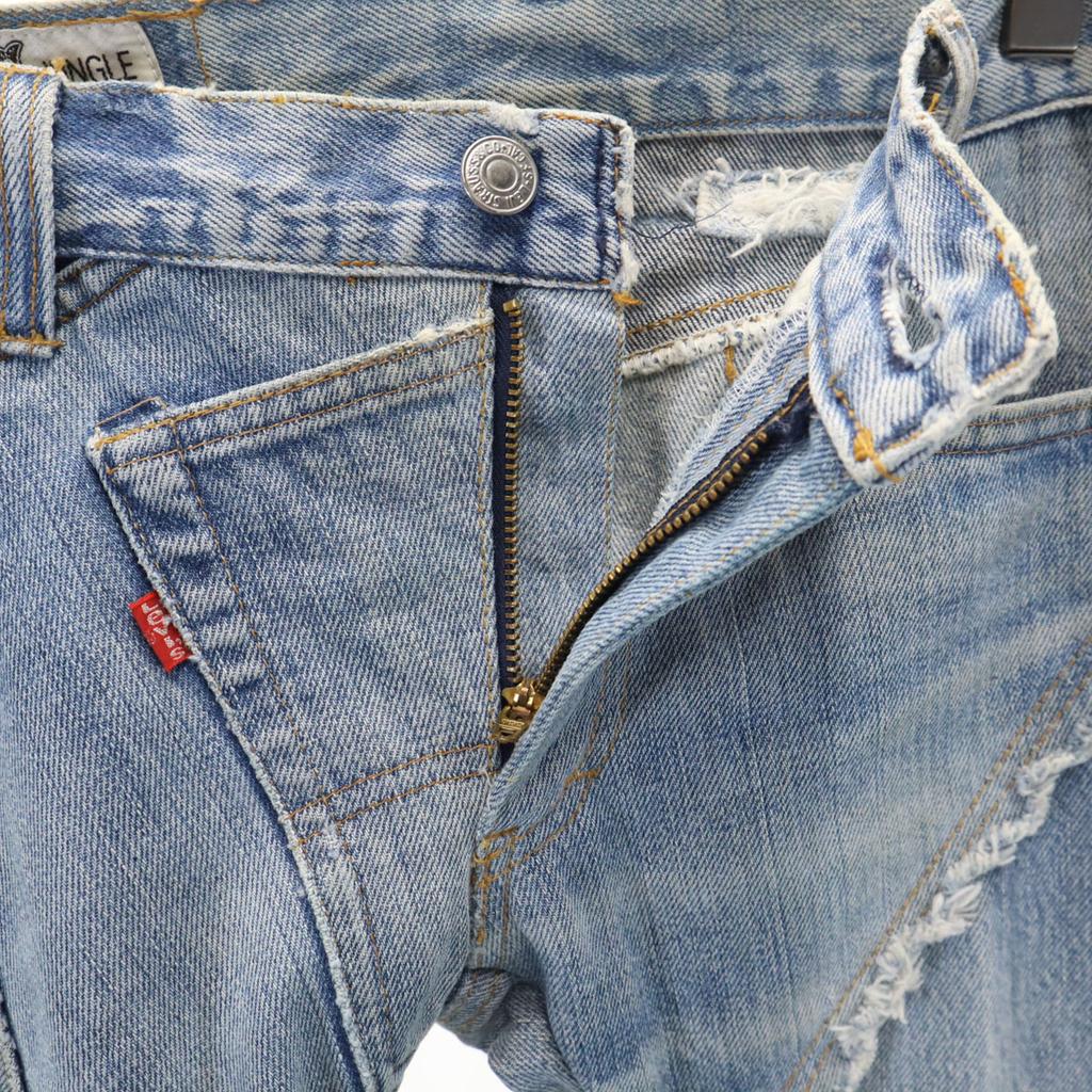 JUNGLE CAT made in Japan Flare denim pants 7 Wash blue jeans Women Used