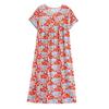 Vintage Print Loose Dresses For Women Plus Size Short Sleeve Casual Long Dress Summer Elegant Middle-aged Women's Clothing