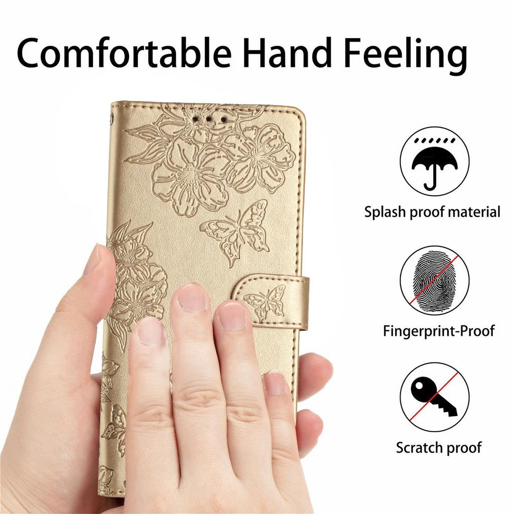 For Xiaomi Redmi Note 14 Pro 4G Case Butterfly Flower Drop-Proof PU Leather Wallet Phone Cover