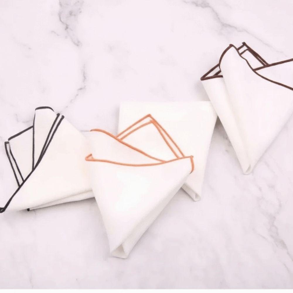 Square Plain White Pocket Cotton Handkerchief Small Suit Pocket Towel Cloth Decoration