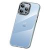 Anti-Scratch Phone Case for iPhone 15 Pro Max Slim Clear PC+TPU Phone Shell with Metal Lens Frame