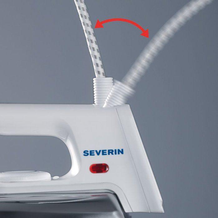 Fer à repasser SEVERIN - BA3211- Semelle aluminium brossé - 1200 W - Blanc