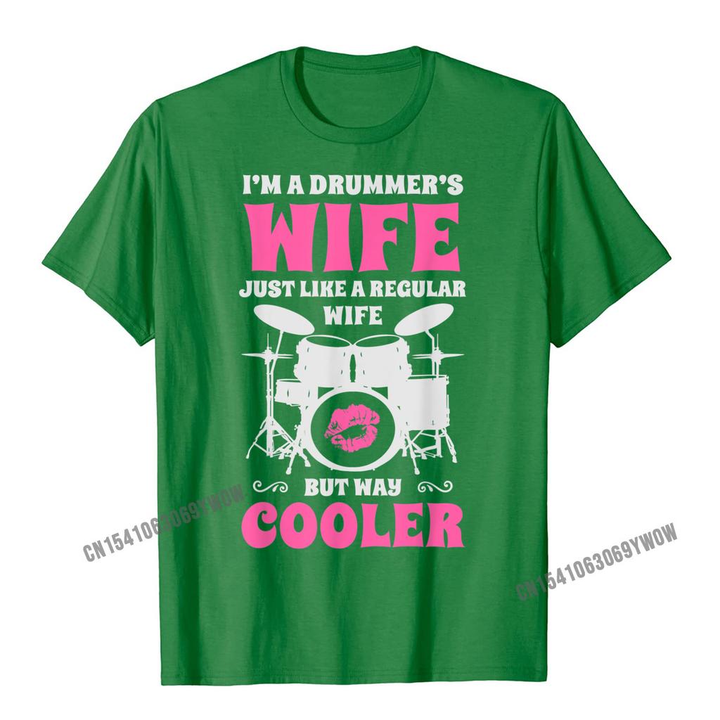 Im A Drummers Wife Legrační ženy Bubeník Drumset Drumset Tričko Unisex Pohodlné Unisex tričko Grafika Bavlněné topy a trička Cool