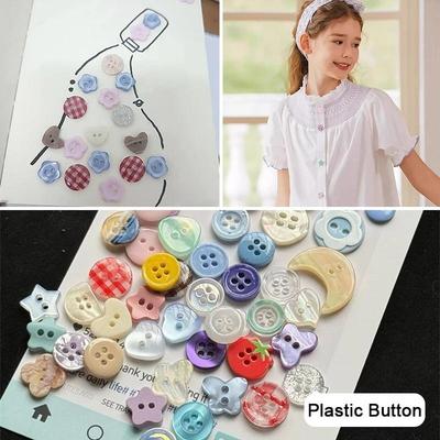 10 stk Tilfeldig DIY Scrapbooking Søt Syknapp Klær Tilbehør