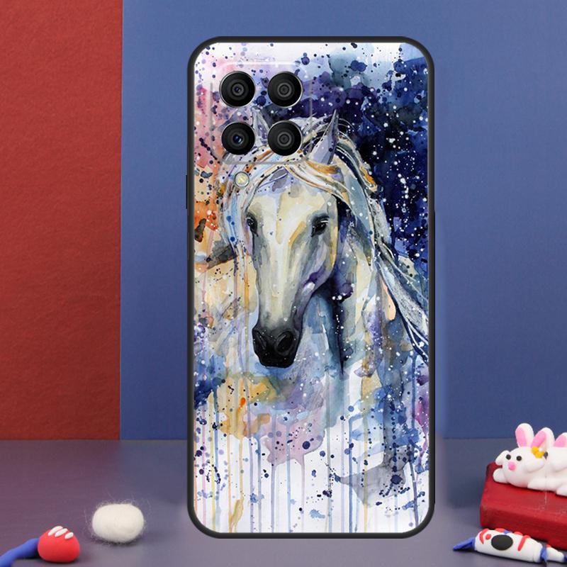 Bemalte Kunst-Hülle für Pferde für Samsung Galaxy M13 M53 M06 M16 M31 M11 M35 M55 M15 M56 M36 M12 M32 M52 M14 M34 M54